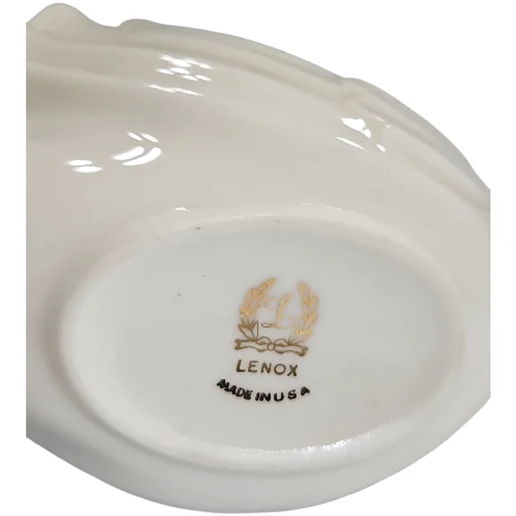 Lenox Swan Dish Ivory Porcelain Trinket Bowl USA 4x5 Elegant Decor Gift - Picture 6 of 6